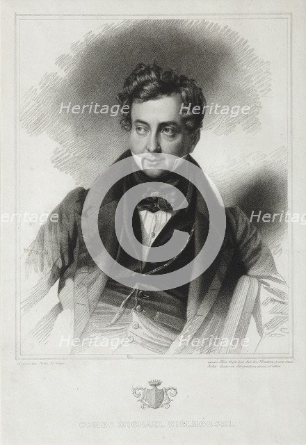 Portrait of Count Mikhail Yuryevich Vilyegorsky (1788-1856), Early 1830s. Artist: Wright, Thomas (1792-1849)