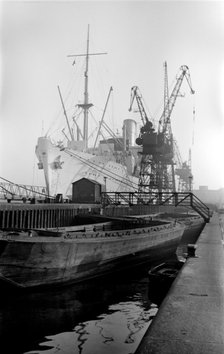 The 'Canton' in King George V Dock, London, c1945-c1965. Artist: SW Rawlings