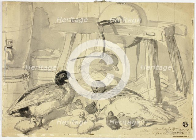 Ducks, Ducklings and Grindstone, n.d. Creator: John Frederick Herring I.