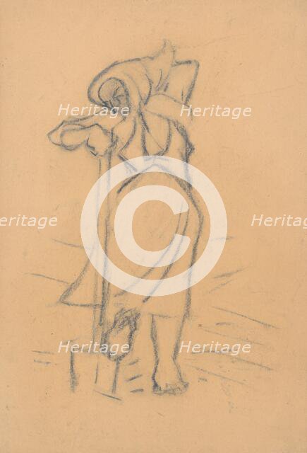 Woman with a spade, 1930-1935. Creator: Arnold Peter Weisz-Kubincan.