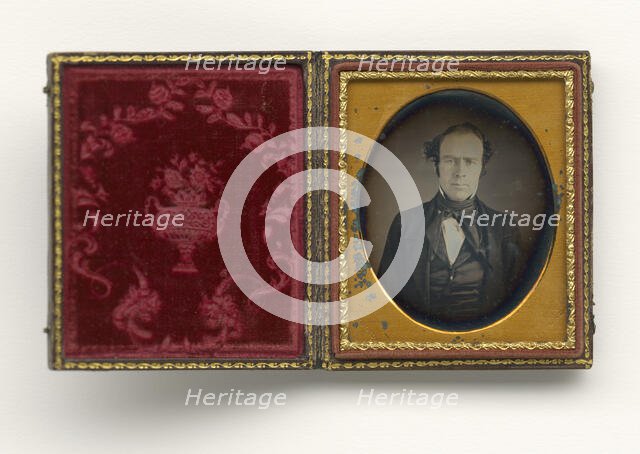 Daguerreotype of a man taken by Augustus Washington, ca. 1850. Creator: Augustus Washington.