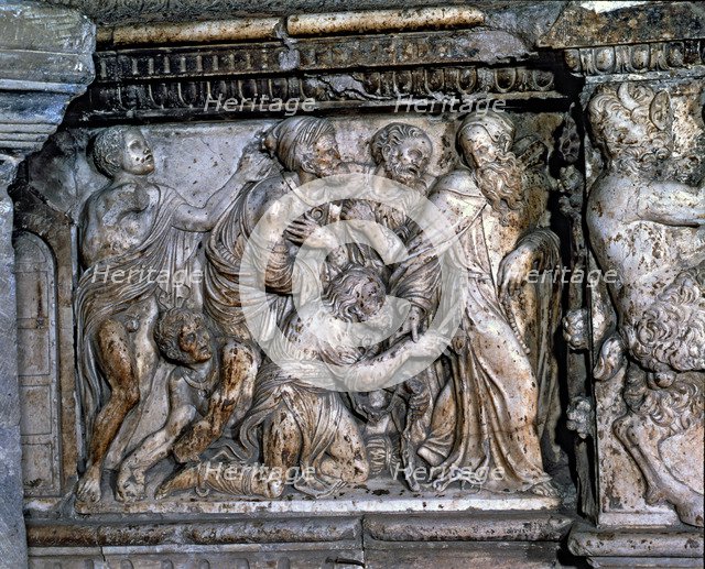 Sotobanco of the central altarpiece of the Cathedral of Santo Domingo de la Calzada. ' Santo Domi…