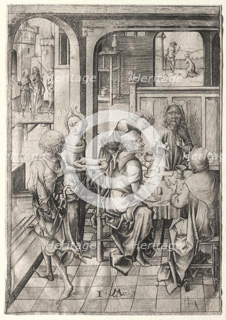 The Passion: Supper at Emmaus. Creator: Israhel van Meckenem (German, c. 1440-1503).