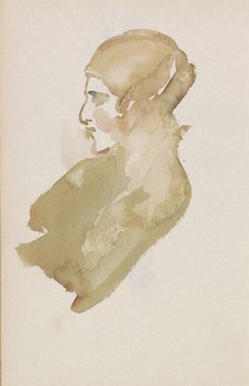 Woman, in profile, 1875-1934. Creator: Isaac Lazerus Israels.