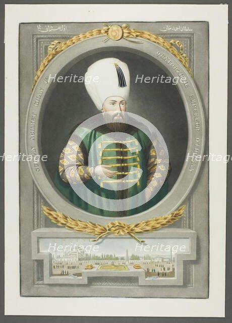 Achmet Kahn I, from Portraits of the Emperors of Turkey, 1815. Creator: John Young.
