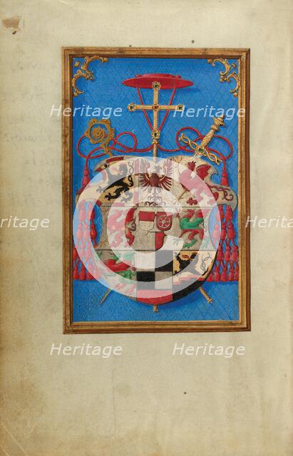 Blazon of Cardinal Albrecht von Brandenburg, about 1525-1530. Creator: Simon Bening.