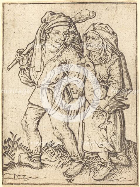 Farmer and Wife with Goose, c. 1490. Creator: Wenzel von Olmutz.