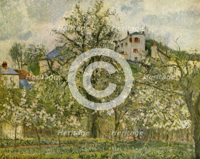 'Kitchen-Garden with Flowering Fruit-Trees', 1877, (1939).  Creator: Camille Pissarro.