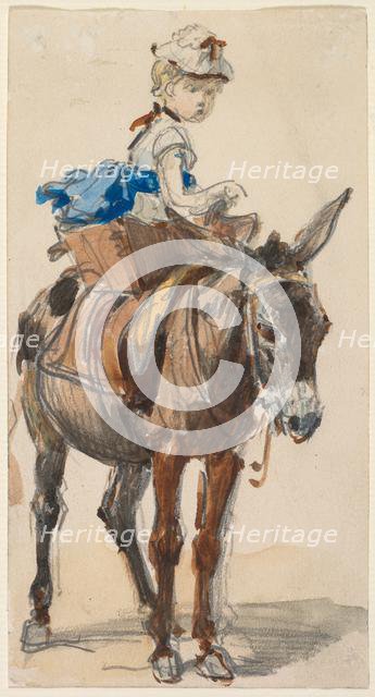 Girl on a Donkey. Creator: Isidore Pils (French, 1813/15-1875).