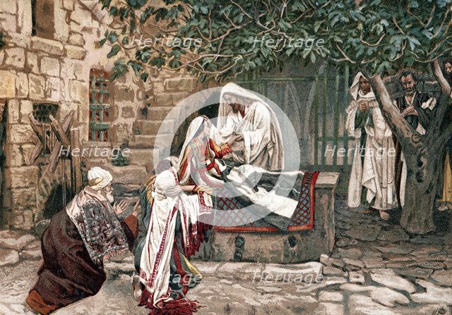 Christ raising the daughter of Jairus, Governor of the Synagogue, from the dead, 1897. Artist: James Tissot