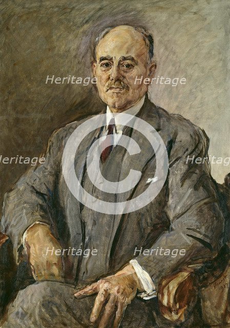 Portrait of Hermann Sudermann (1857-1928), 1927. Creator: Slevogt, Max (1868-1932).