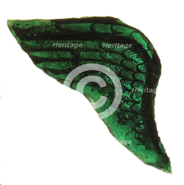 Glass Fragment, French, 12th-14th century. Creator: Unknown.