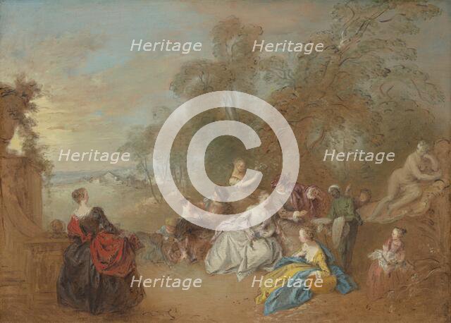 On the Terrace, c. 1730/1735. Creator: Jean-Baptiste Pater.