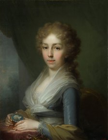 Portrait of Grand Duchess Elizabeth Alexeievna (1779-1826), 1795. Artist: Borovikovsky, Vladimir Lukich (1757-1825)