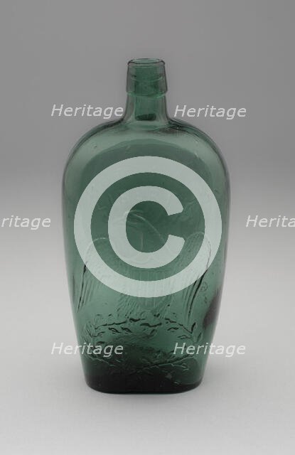 Flask, 1860/66. Creator: New London Glassworks.