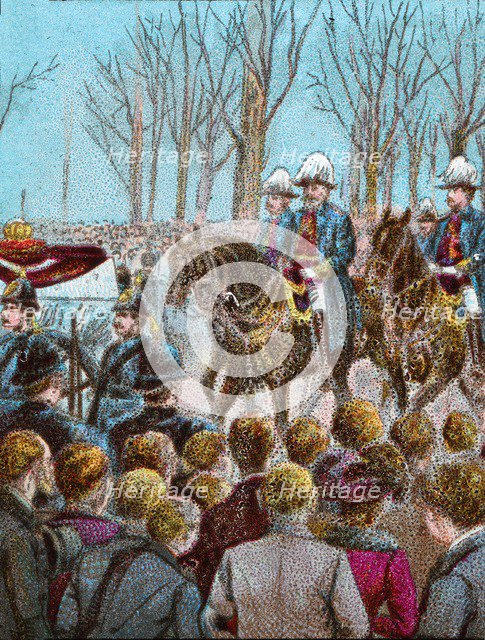 'The Funeral Cortege of Queen Victoria followed by King Edward VII', 1901 (c1902). Artist: Unknown.