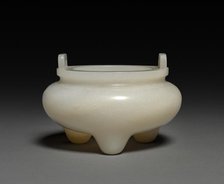 Tripod Incense Burner, Ding Shape, 1644-1911. Creator: Unknown.