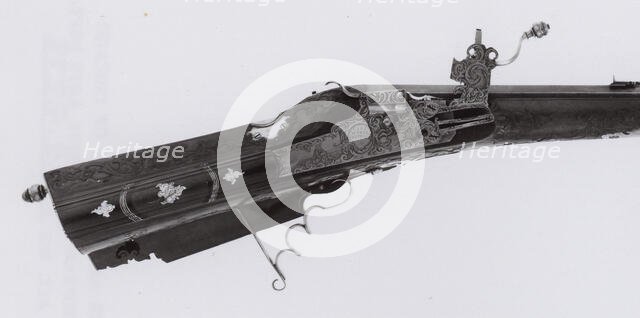Wheellock Rifle, Austria, c. 1720. Creator:  Johan Carl Öfner.