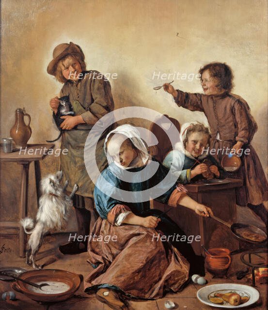 The Children’s Meal, c1665. Creator: Jan Steen.