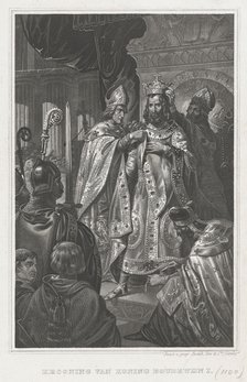 The coronation of Baldwin I on Christmas Day 1100, 19th century. Artist: Anonymous  