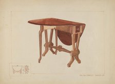 Table, c. 1937. Creator: Ernest A Towers Jr.