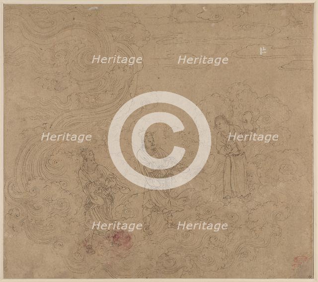 Album of Daoist and Buddhist Themes: Procession of Daoist Deities: Leaf 17, 1200s. Creator: Unknown.