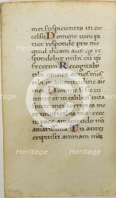 Illuminated Manuscript Leaf, c. 1450. Creator: Unknown.