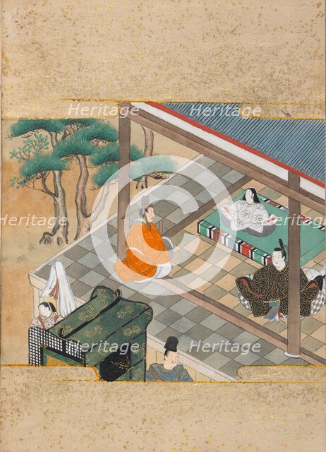 Paulownia Court (Kiritsubo), Chapter 1 from the "Tale of Genji" (Genji monogatari), Mid of 17th cent Creator: Anonymous.