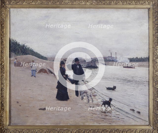 The banks of the Seine, c1880. Creator: Jean Beraud.