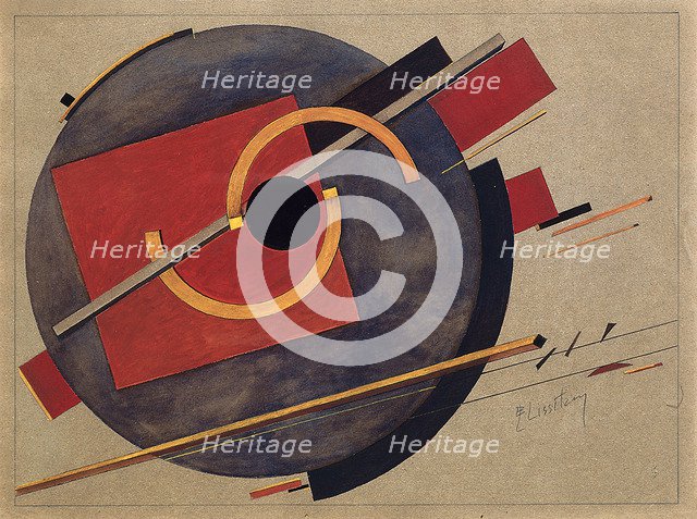 Study for a poster, 1920. Artist: Lissitzky, El (1890-1941)