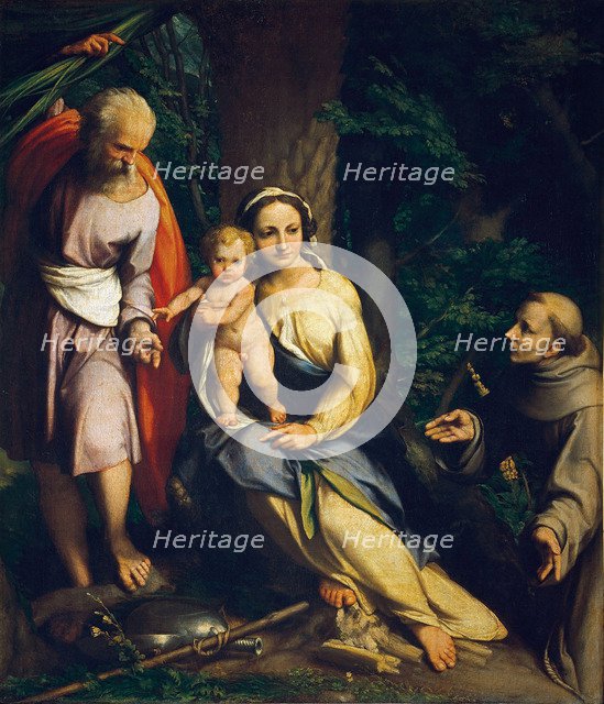 The Rest on the Flight into Egypt. Artist: Correggio (1489-1534)