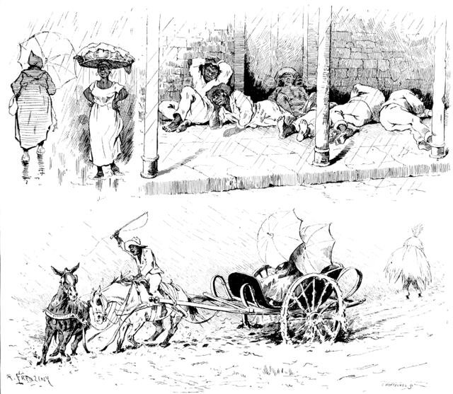 The Spanish-American War: the rainy season in Cuba, 1898. Creator: Carl Hentschel.