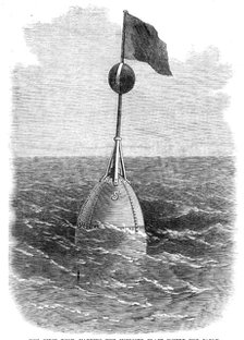 The Atlantic Telegraph Expedition: the first buoy...where the cable was grappled, Aug. 3, 1865. Creator: Unknown.