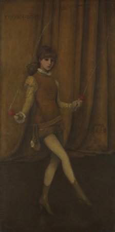 Harmony in Yellow and Gold: The Gold Girl—Connie Gilchrist, ca. 1876-77. Creator: James Abbott McNeill Whistler.