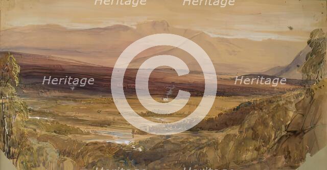 A Plain with Hills in Distance, c1840s. Creator: John Phillip.