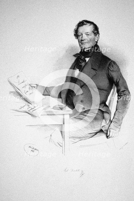 Portrait of the composer Anton Diabelli (1781-1858), 1841. Artist: Kriehuber, Josef (1800-1876)