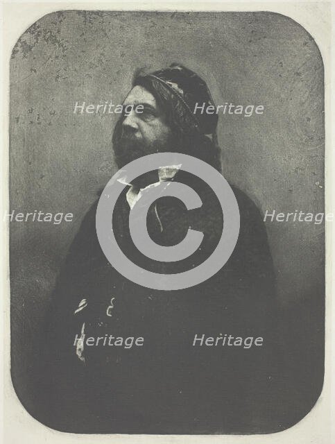 Portrait de Theophile Gautier d'apres Nadar, c. 1857, printed 1982. Creator: Charles Nègre.