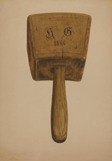 Bung Starter Mallet, c. 1942/1942. Creator: Irving L. Biehn.