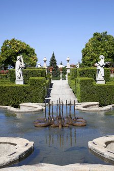 Pond in the Garden of the Episcopal Palace, Castelo Branco, Portugal, 2009.  Artist: Samuel Magal