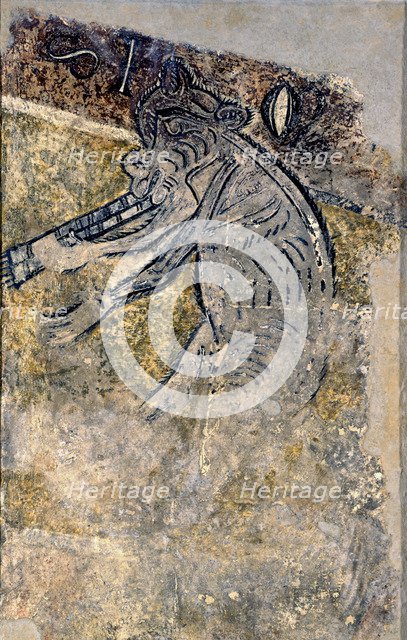 Animal musician, from the apse window decoration of Isavarre's Church, Pallars Sobirà.