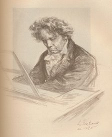 'Portrait of Beethoven', 1920. Artist: Leonid Osipovich Pasternak.