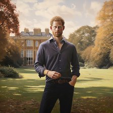 AI Image - Portrait of Prince Harry, Duke of Sussex, 2023. Creator: Heritage Images.