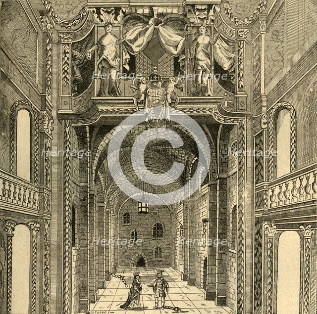 'Interior of the Duke's Theatre', c1673, (1897). Creator: Unknown.