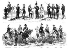 Costumes of the Swiss Federal Army, 1857. Artist: Unknown