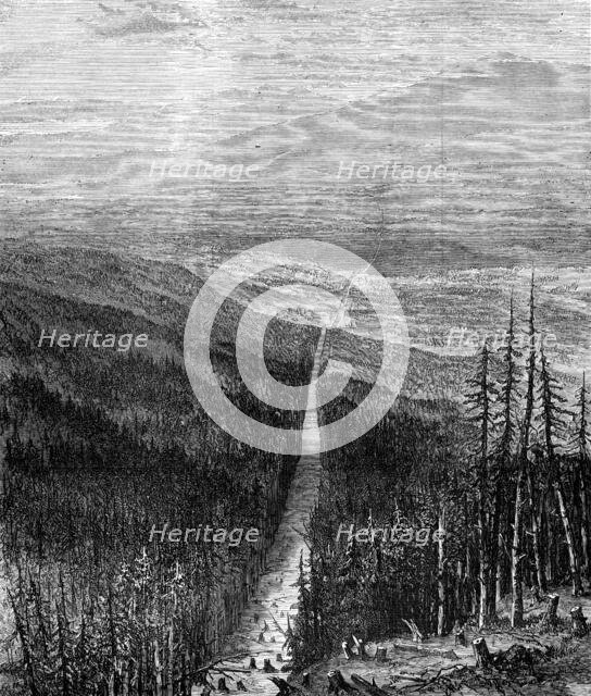 Boundary line between British Columbia and the United States, 1872. Creator: Unknown.