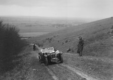 MG Magna competing in a trial, Crowell Hill, Chinnor, Oxfordshire, 1930s. Artist: Bill Brunell.