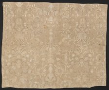 Fragment of Embroidered Cloth, 1700s. Creator: Unknown.