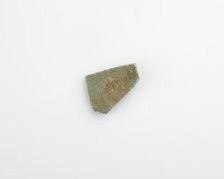 Fragment of a square tablet for inlay, Ptolemaic Dynasty or Roman Period, 305 BCE-14 CE. Creator: Unknown.