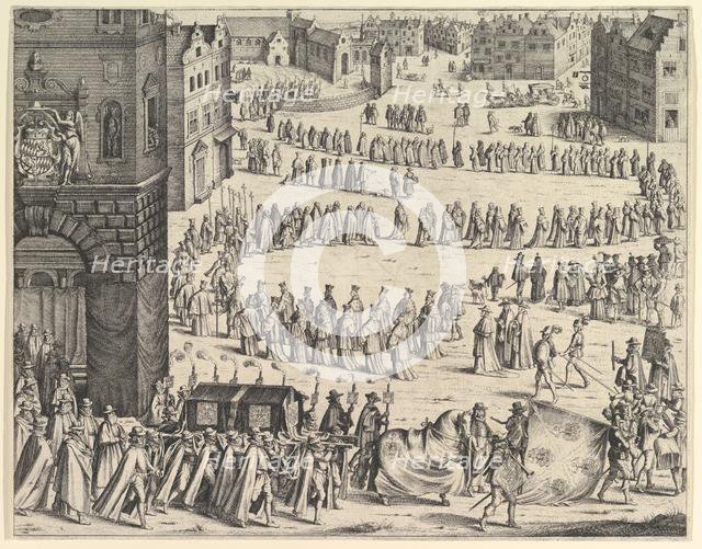 Funeral of General Johan Baptiste von Taxis, 1645. Creator: Wenceslaus Hollar.