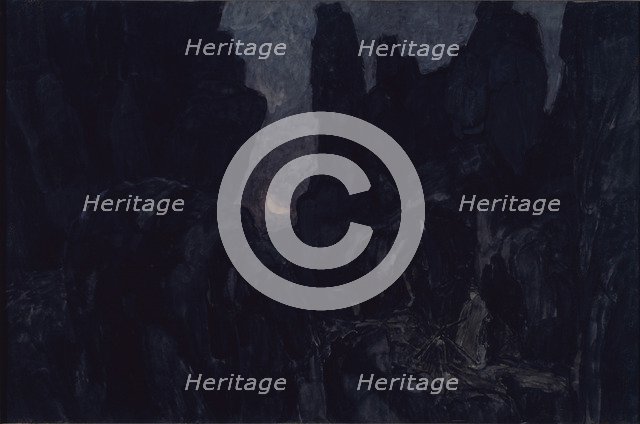 Stage design for the opera Carmen by G. Bizet, 1908. Artist: Golovin, Alexander Yakovlevich (1863-1930)